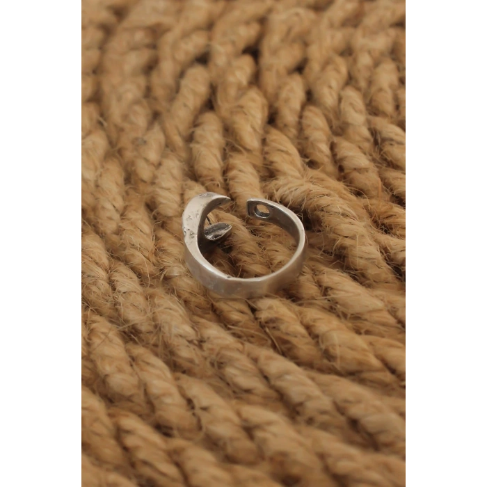 Antik Gümüş Renk Anahtar Model Ayarlanabilir Erkek Yüzük