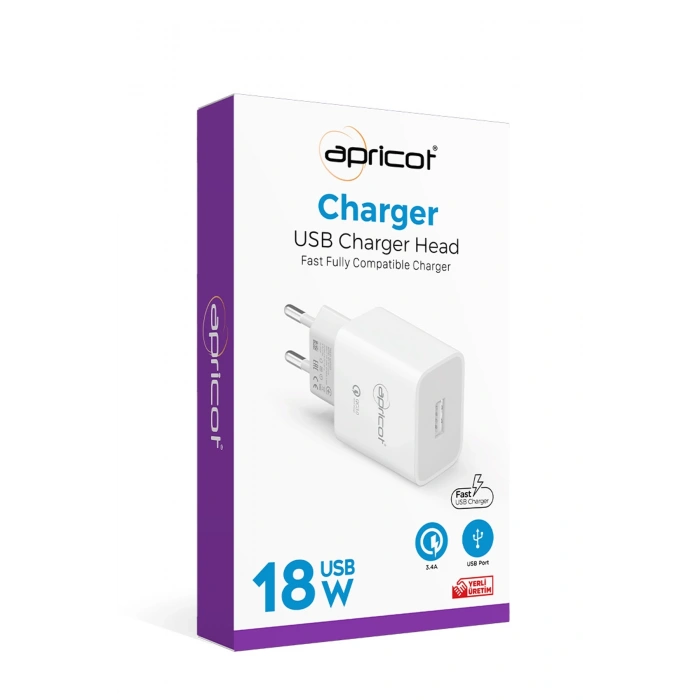Apricot APC-U310 3.4A Beyaz Ev Şarj Adaptörü