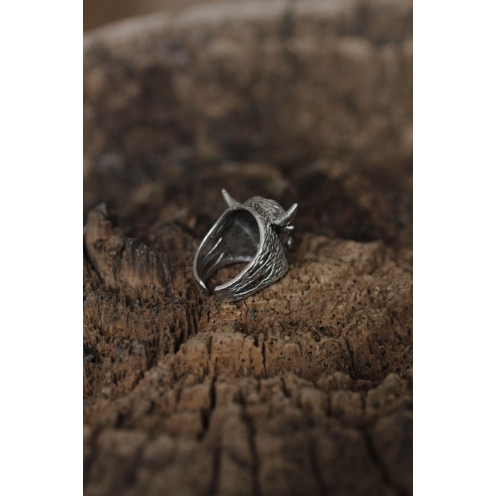 Ayarlanabilir Bufalo Tasarımlı Erkek Yüzük - Lisinya