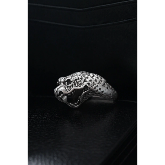 Ayarlanabilir Yılan Model Erkek Yüzük - Lisinya