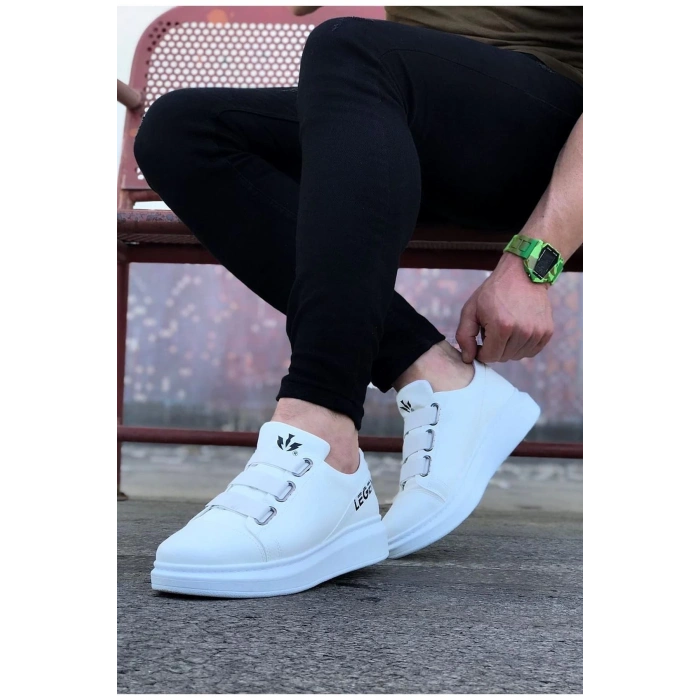 Beyaz Kalın Taban Casual Erkek Ayakkabı