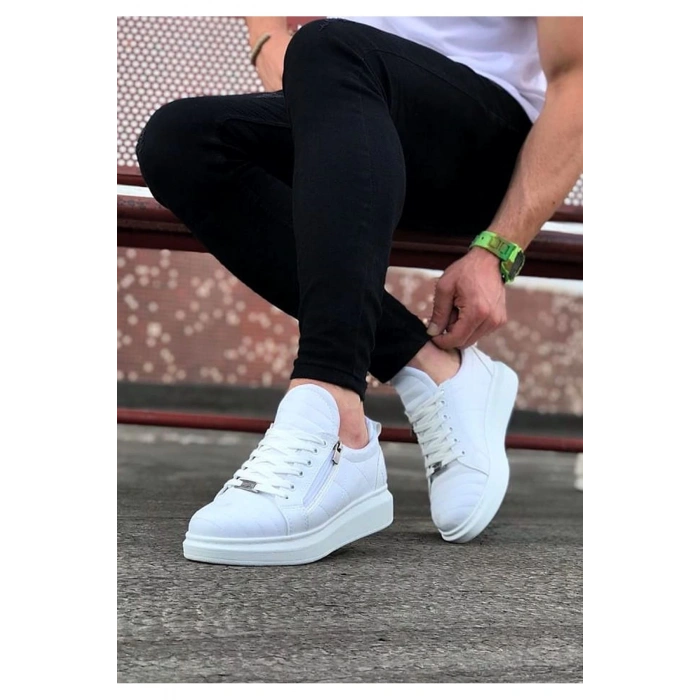 Beyaz Kapitone Erkek Casual Ayakkabı