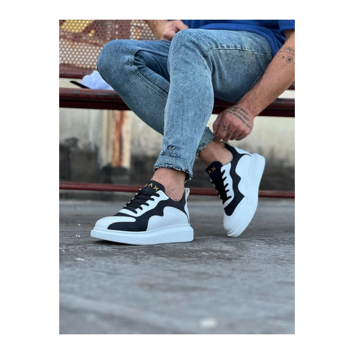 Beyaz Siyah Erkek Casual Ayakkabı