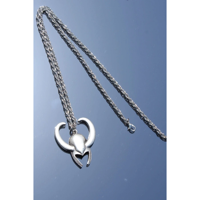 Boynuz Tasarımlı Krom Kaplama Erkek Kolye