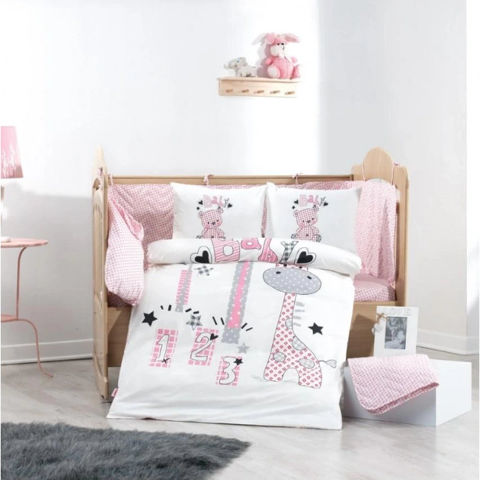 Buddy Pembe Poplin Bebek Nev Takımı