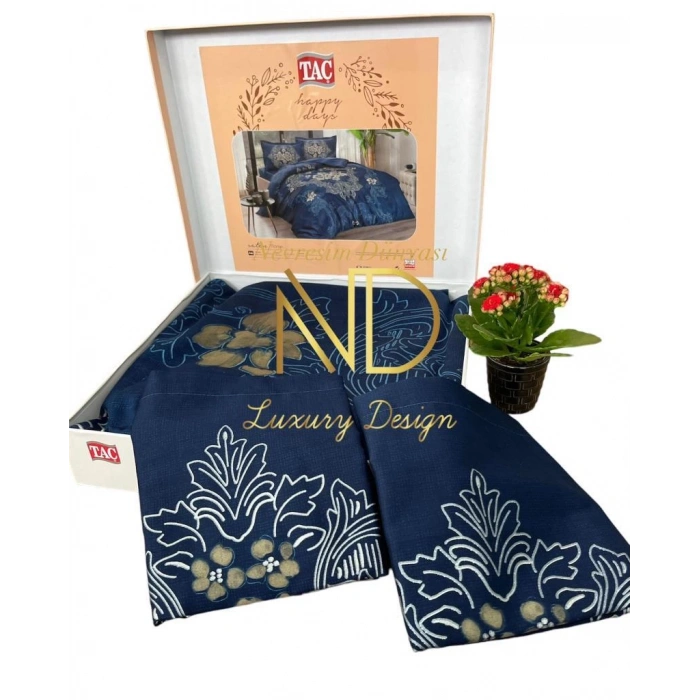 Çift Kişilik Saten Nev Takımı Florian Lacivert