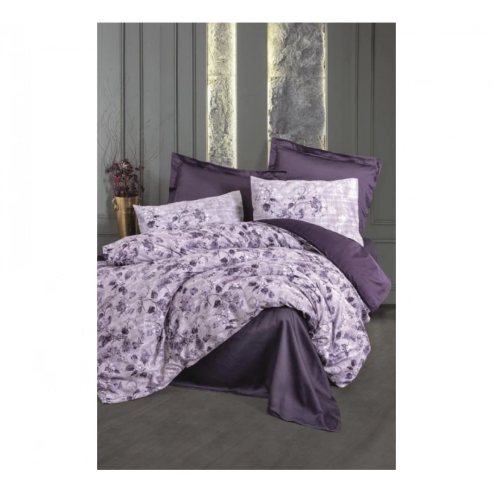 Çift Kişilik Saten Nev Takımı Willow Mor