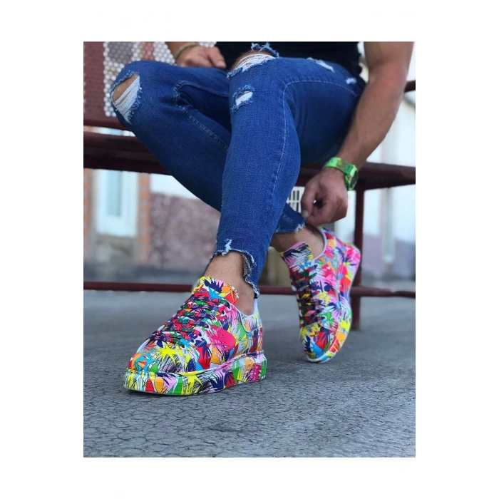 Çok Boyalı Erkek Casual Ayakkabı