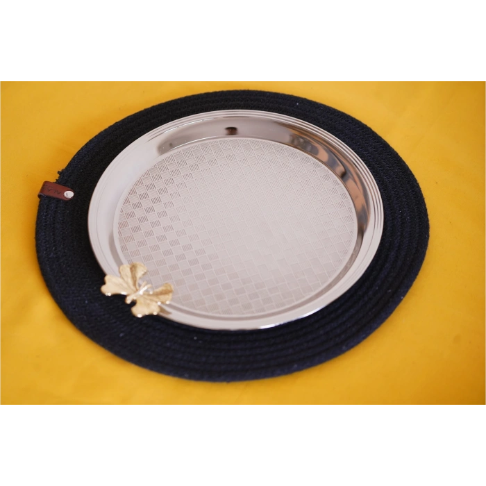 Cooker Yuvarlak Kelebek Desenli Tepsi 25cm