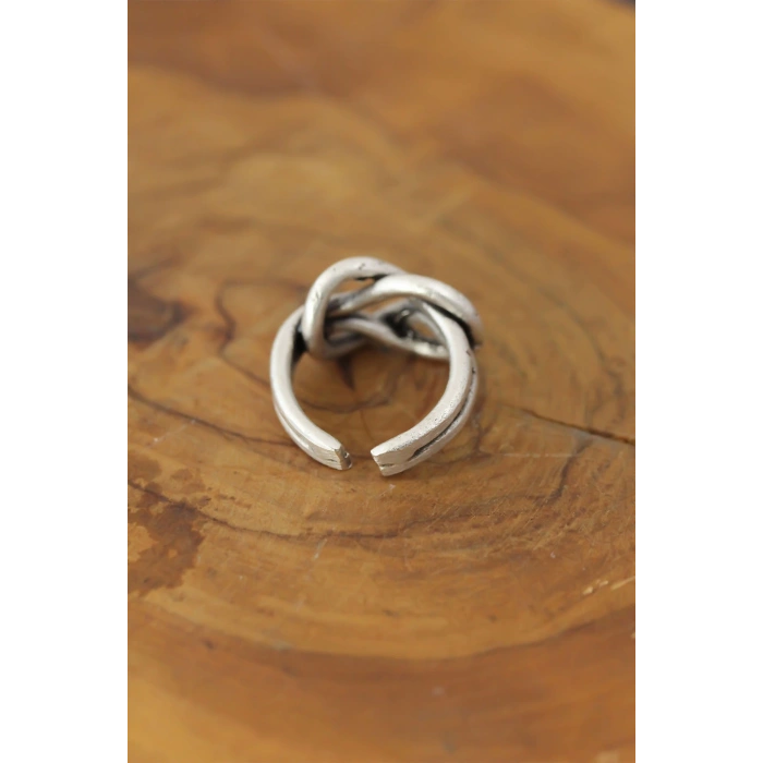 Düğüm Model Metal Ayarlanabilir Erkek Yüzük