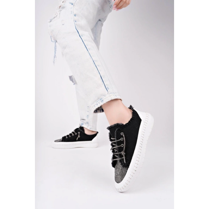 Enber Siyah Kot Bağcıklı Spor Ayakkabı