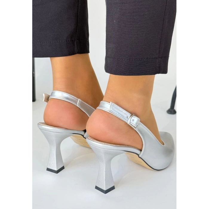 Ester Gri Cilt Topuklu Ayakkabı - Lisinya