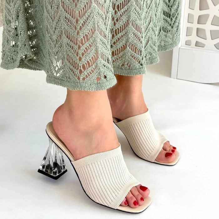 Evra Ten Triko Topuklu Terlik - Lisinya