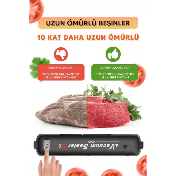 Gıda Vakum Ve Mühürleme Makinesi- Yiyecek Tazeliği Koruma Ev Ve Restoran İçin ( Lisinya )