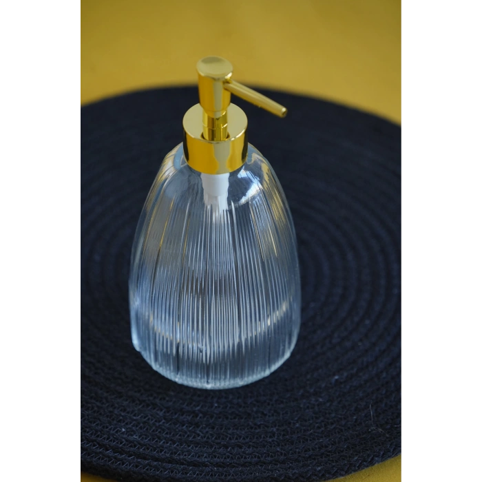 Glasscom Çizgili Sıvı Sabunluk