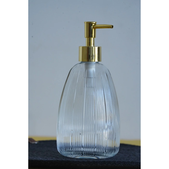 Glasscom Çizgili Sıvı Sabunluk