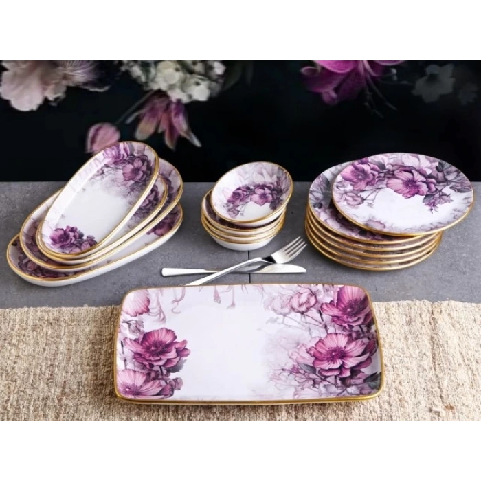 Gönül Purple 15 Parça Kahvaltı Seti G4367