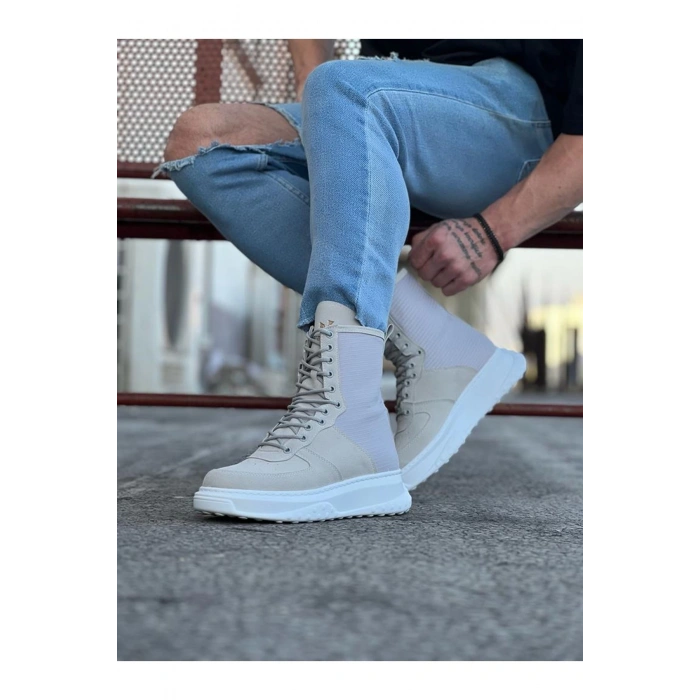 Gri Süet Uzun Bağcıklı  Bot