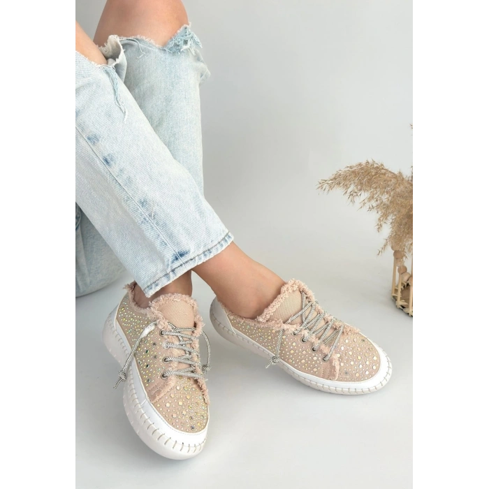 Guji Bej Kot Bağcıklı Spor Ayakkabı - Lisinya