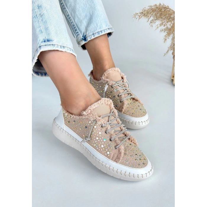 Guji Bej Kot Bağcıklı Spor Ayakkabı - Lisinya