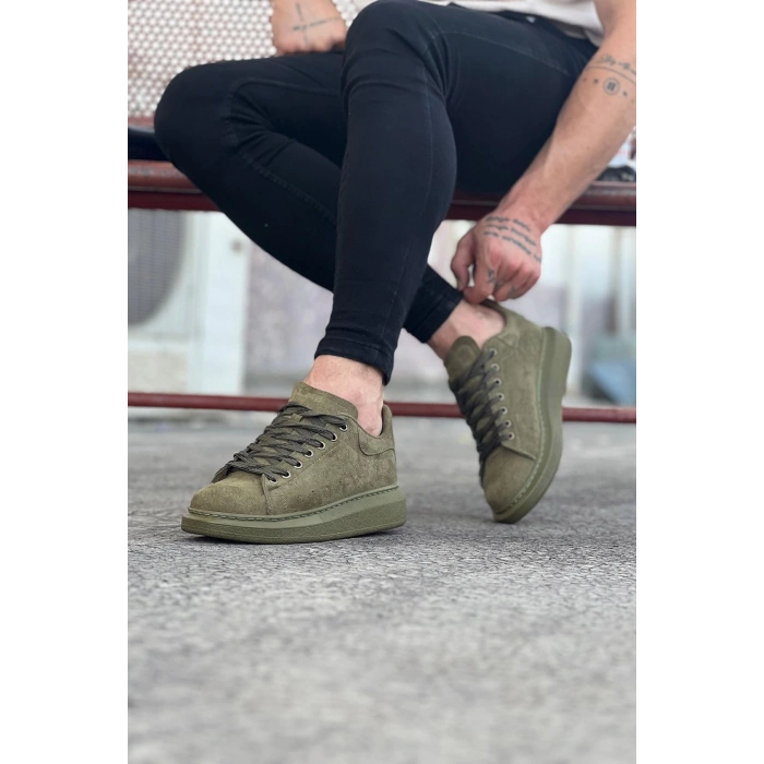 Haki Süet Günlük Erkek Casual Ayakkabı