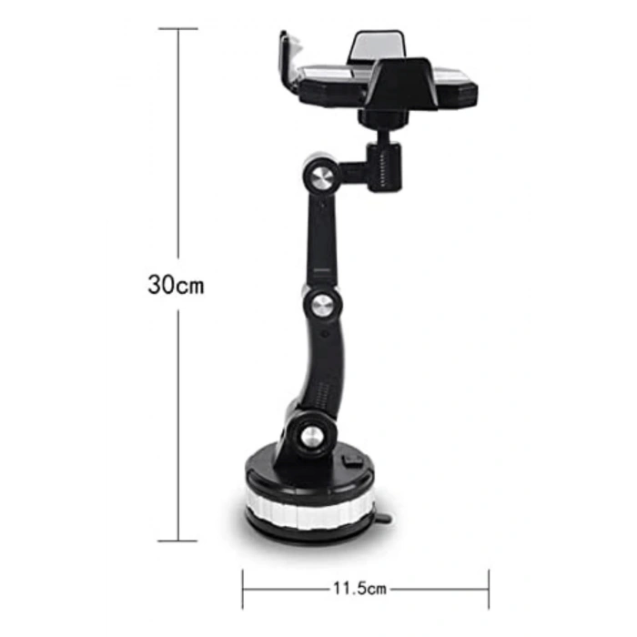 Jel Vantuzlu Cama Takılabilen Güçlü 360 Derece Dönebilen Ayarlanabilir Araç Içi Vantuzlu Telefon Tutucu ( Lisinya )
