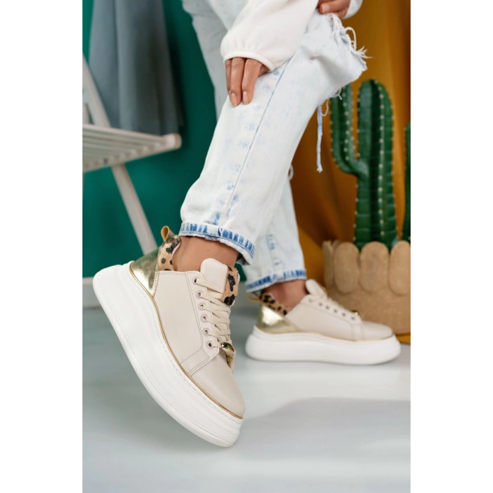 Jista Bej Cilt Bağcıklı Spor Ayakkabı - Lisinya