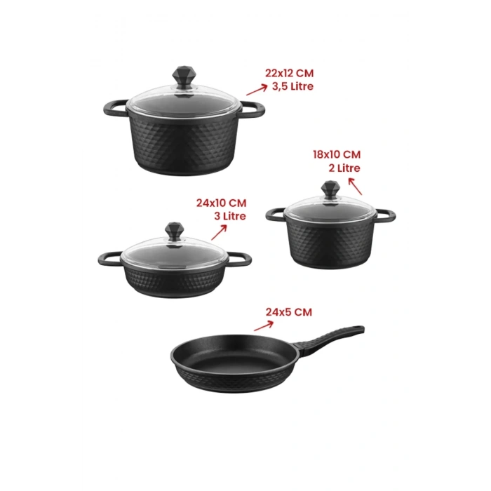 Kahramanlar Motto Prime 7 Parça Döküm Tencere Seti