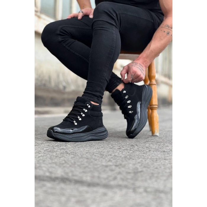 Kömür Rugan Yüksek Taban Yarım Bilek Bot