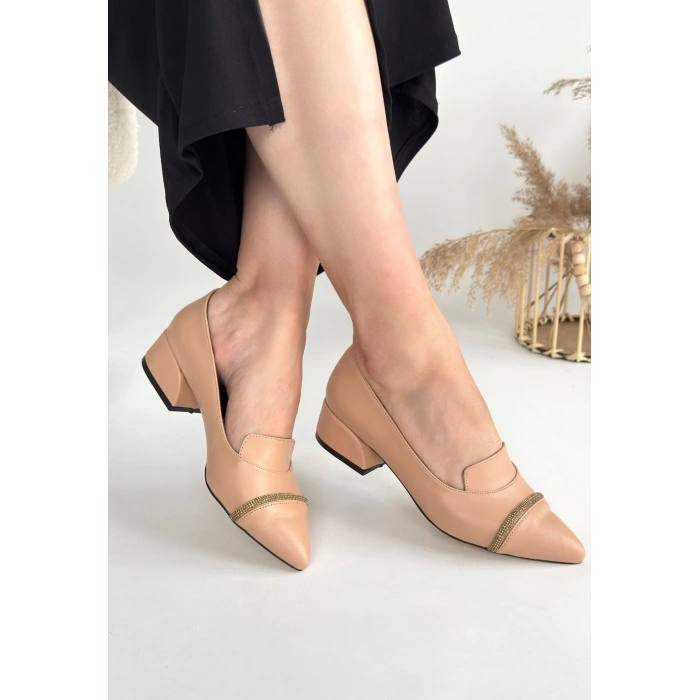 Liina Nude Cilt Topuklu Ayakkabı - Lisinya