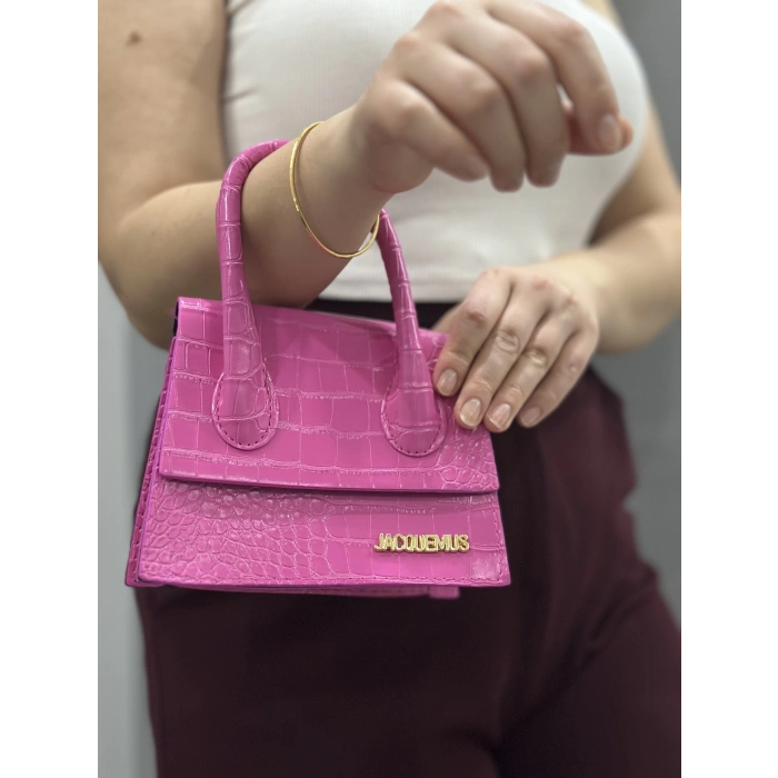 Luxe pembe cilt çanta
