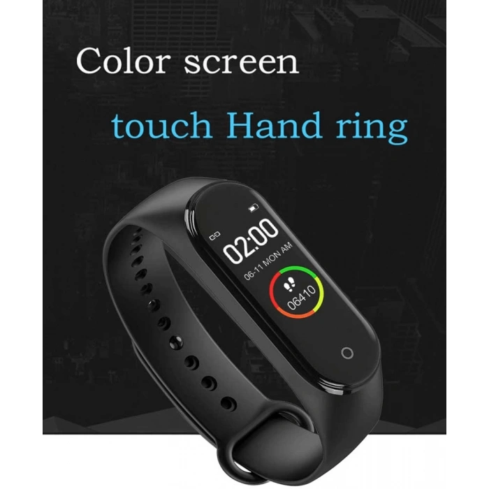 M4 Akıllı Saat Bileklik Kalp Hızı Kan Basıncı Nabız Pedometre Smart Watch ( Lisinya )