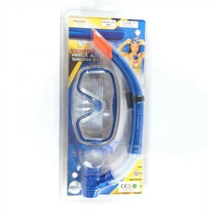 Maske Şnorkel Safari Dalış Seti Tepered Cam - 2186A/113CSB  (Lisinya)