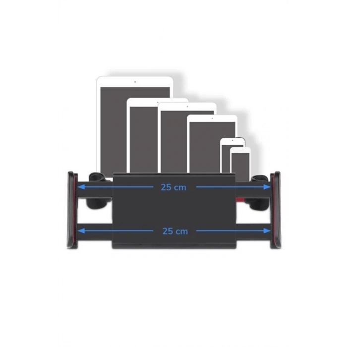 Oto Koltuk Arkası Telefon Tablet Tutucu Ayarlanabilir 360 Derece Dönebilen Pratik Stand ( Lisinya )