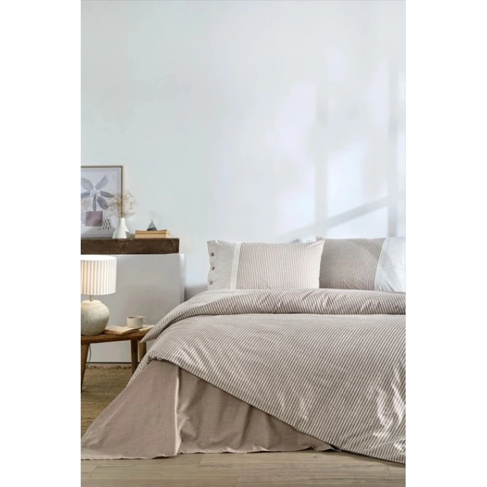 Özdilek Çift Kişilik Ranforce Nev Takımı Natural Line Bej