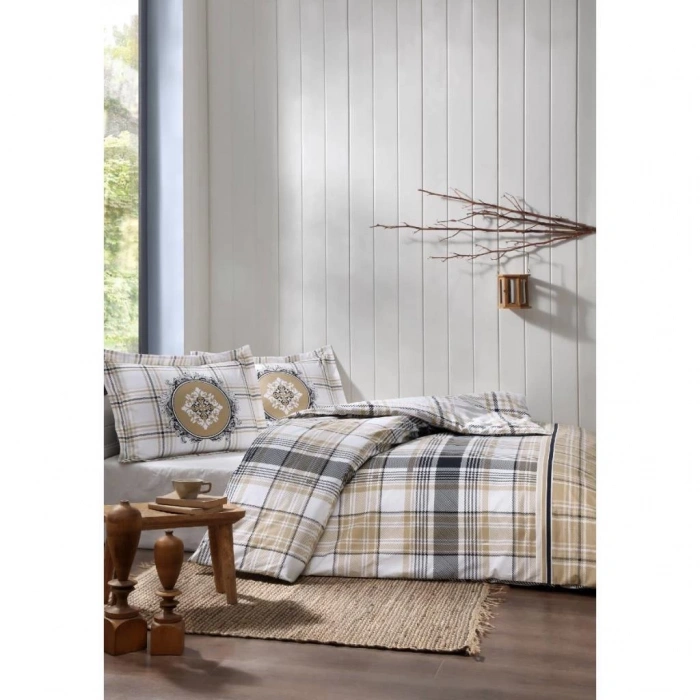 Özdilek Çift Kişilik Ranforce Nev Takımı Ocre Bej