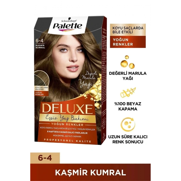 Palette Schwarzkopf Deluxe Yoğun Renkler 6-4 Kaşmir Kumral Saç Boyası