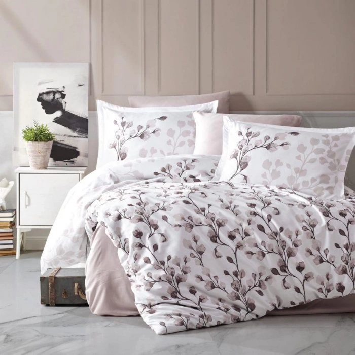 Pamuk Saten Çift Kişilik Nev Takımı Puha v2 Vizon