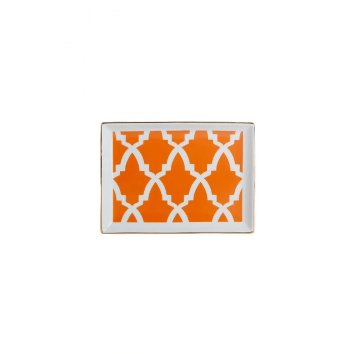 Porland Morocco Desen3 Turuncu Kahvaltı Tabağı 18cm