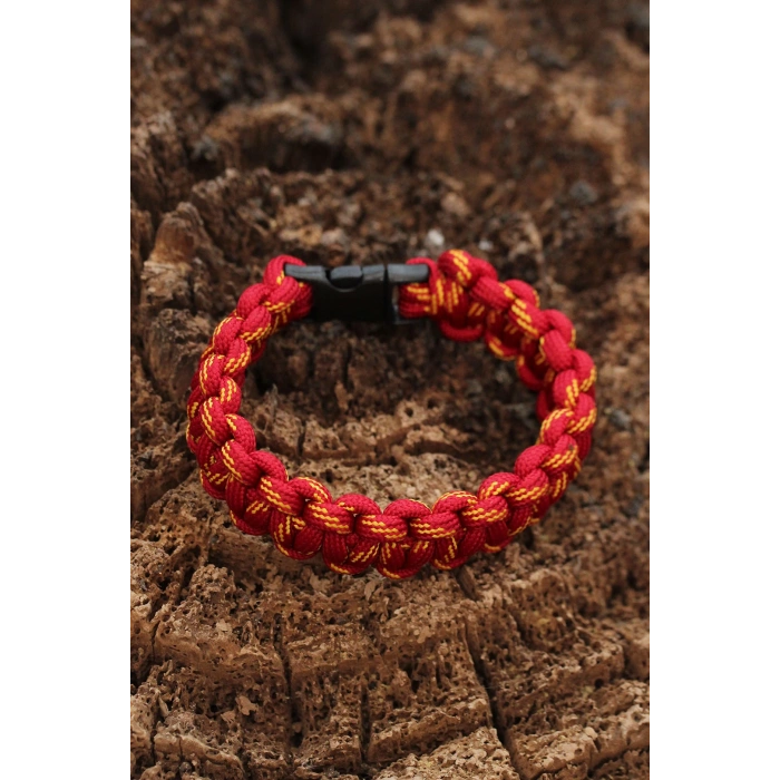 Sarı Kırmızı Paracord Bileklik