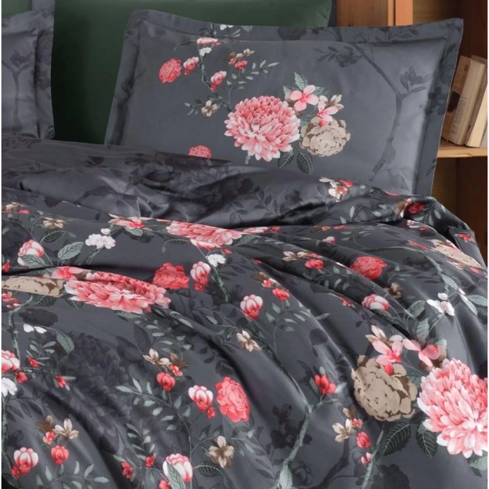 Saten Çift Kişilik Nev Takımı Alfon V1 Kahve