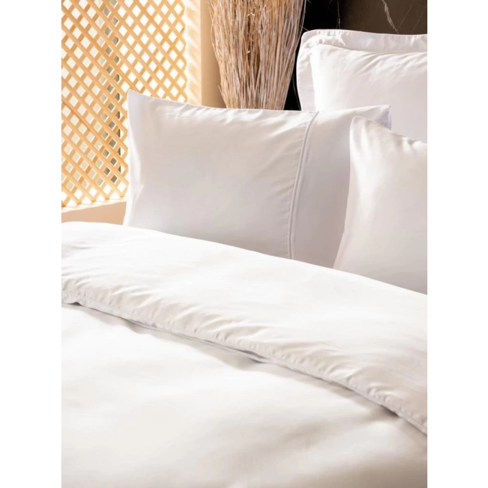 Silky İpek Çift Kişilik Nev Takımı Beyaz