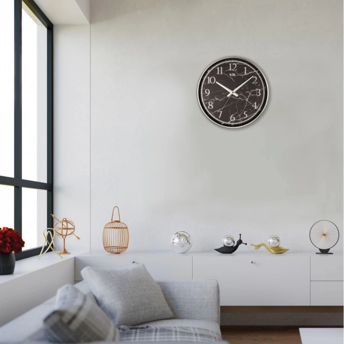 Simplex Yeni Mermer Desen Duvar Saati
