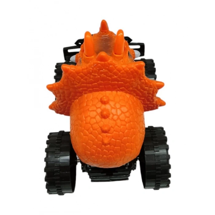 Sürtmeli Dinazor Robota Dönüşen Araba 14 Cm - Turuncu (Lisinya)