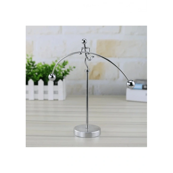 Tasarımlı Ve Eğlenceli Metal Oyuncak Figürü Newton Denge Adam ( Lisinya )