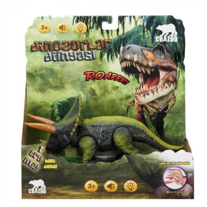 Triceraptors Dinozor Işıklı Sesli - RS6171 (Lisinya)