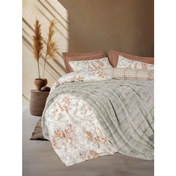 Trim Çift Kişilik Battaniyeli Nev Takımı Suave Gri