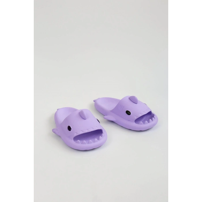 WG500 Köpekbalığı Mor Unisex Tam Ortopedik Terlik Shark Slides