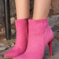 Blan Fuşya Süet Topuklu Bot - Lisinya