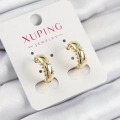 Xuping Çit Halka Model Gold Renk Kadın Küpe - Lisinya